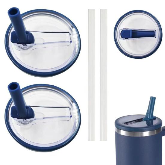 2 шт. 40 унций крышка для стакана с трубочкой с 2 трубочками герметичные многоразовые сменные крышки без запаха пылезащитная крышка для стакана Stanley