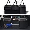 Large Capacity Car Backseat Hanging Suspension Trunk Organizer With 4 Pockets & 2 Mesh Pouches Waterproof Collapsible Cargo Bag