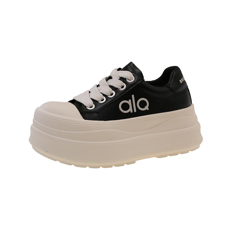 Кроссовки Женская обувь для женщин На толстой подошве Роскошная обувь Носок круглой формы Тренд Платформа Спортивные Женские Дышащие Повседневные Кеды для скейтборда