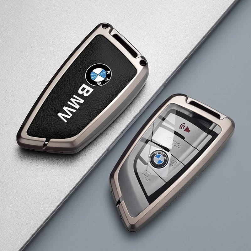 NEW Metal Car Key Case Cover Shell Fob For BMW i7 X7 G07 LCI iX I20 X1 U11 7 Series G70 G09 XM U06 G81 M3 2023 Protector Keyless PO2