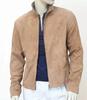 Real Leather Men's Jacket Beige Suede Genuine Lambskin Handmade Lambskin Soft Stylish