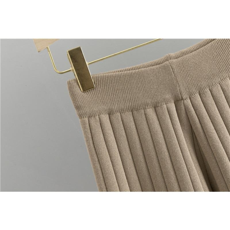 Wide Leg Pants Plus Size Sweater Women's Autumn Vest Knitted Cardigan Pant Suit