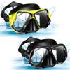 2 Pack Swimming Face Masks For Adult Swimming Snorkeling Goggles With Nose Cover Anti-Fog Clear Vision Tempered Glass For Diving Swimming