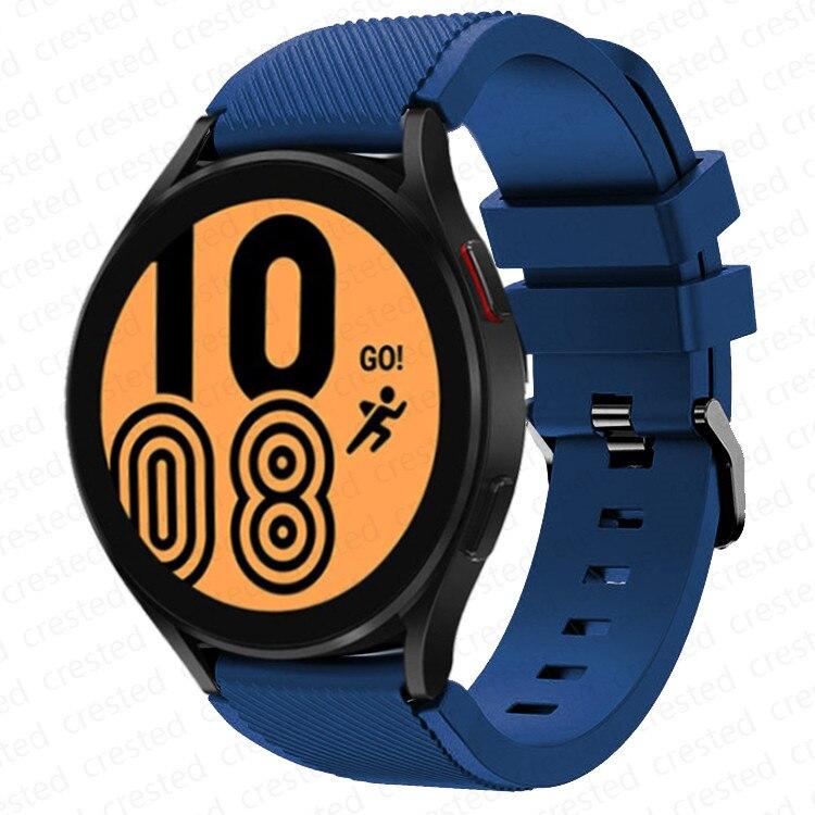 20 мм 22 мм ремешок для Samsung Galaxy Watch 4/Classic/46 мм/42 мм/active 2 Gear s3/S2 силиконовый браслет Huawei GT/2/GT2/3 Pro ремешок