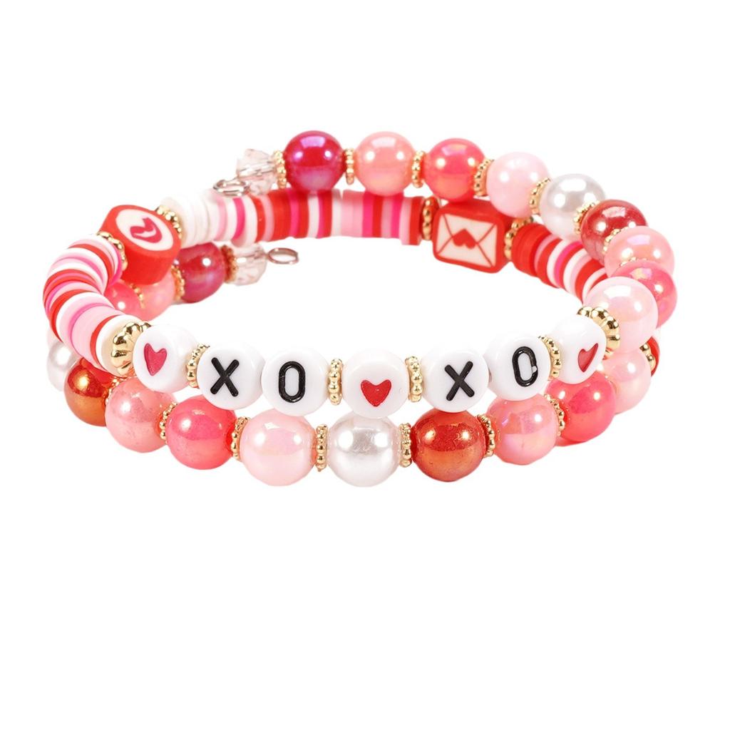 Valentine's Day Bracelet XOXO Soft Pottery Love Qixi Gift Wrapping Rice Ball