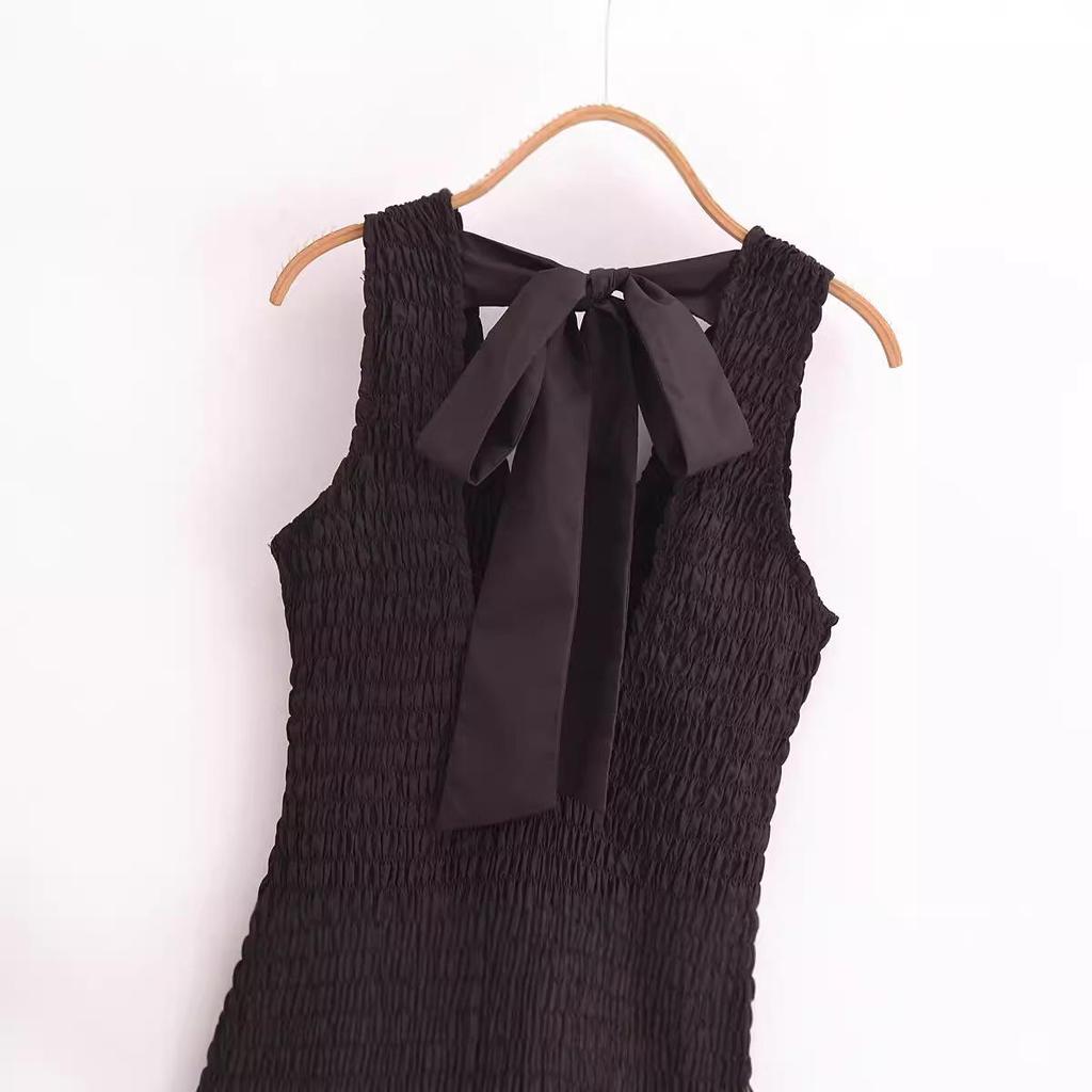 2024 Women's European & American Style Poplin Layered Short Dress