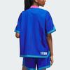 Adidas Разминочный топ Originals Hoop York City с буквенным логотипом и бейсбольным воротником, топы унисекс, синий IT9956