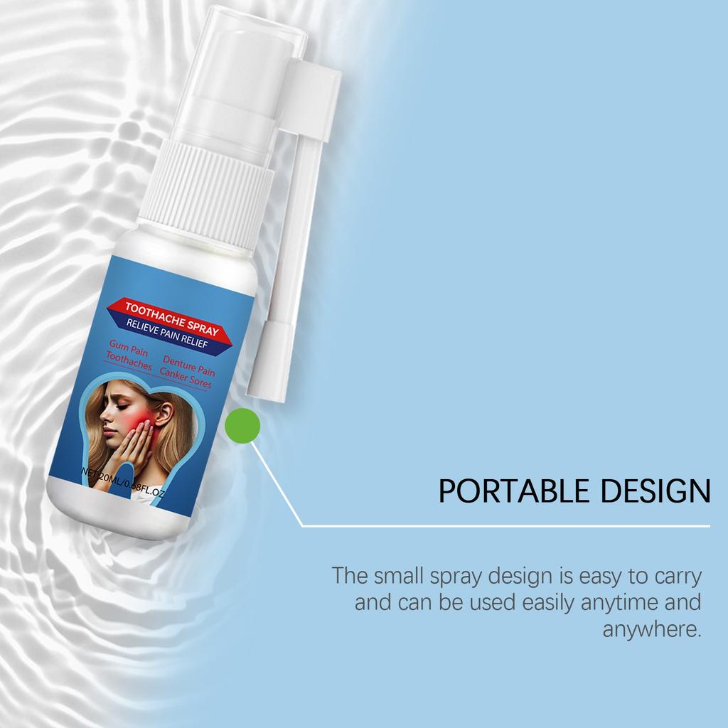 Спрей для ухода за полостью рта, обезболивающий спрей, средство от язв, эффективная профилактика зубной боли, 20 мл
