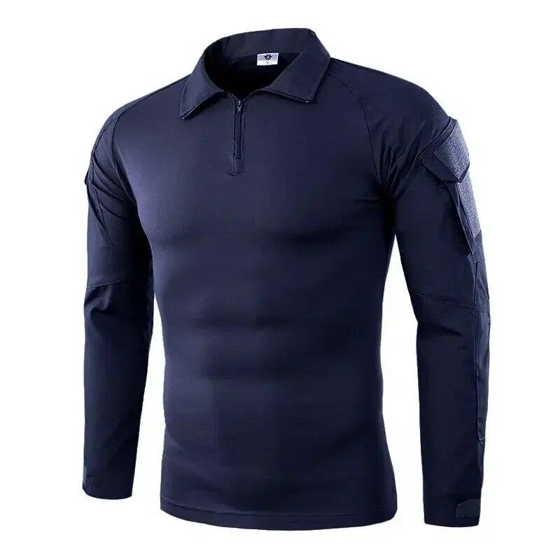Men's Outdoor Tactical Hiking T-Shirts,Military Army Camouflage Long Sleeve Hunting Climbing Shirt,Male Breathable Sport Clothes