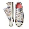 Converse Chuck Taylor All Star Удобный Красочный Принт Нескользящие Износостойкие Низкие Эспадрильи Женские Белые Голубые