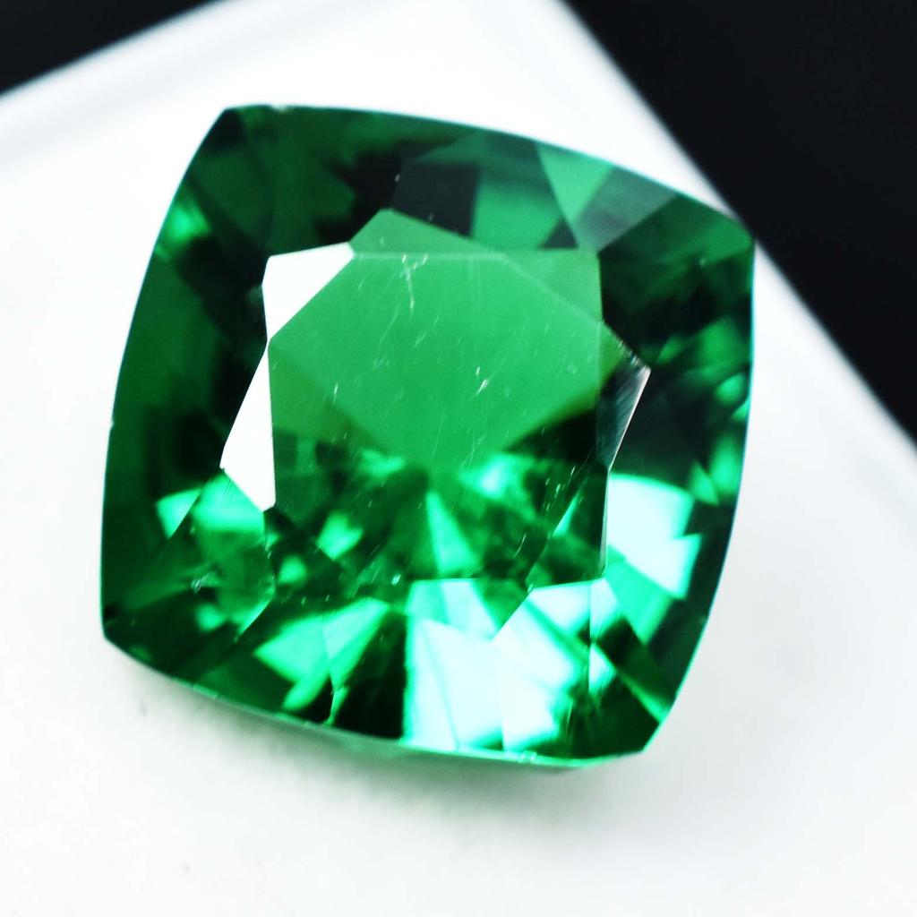 Natural Green Tourmaline Loose Gemstone 9.17 ct Square Cushion Cut October Birthday Birthstone