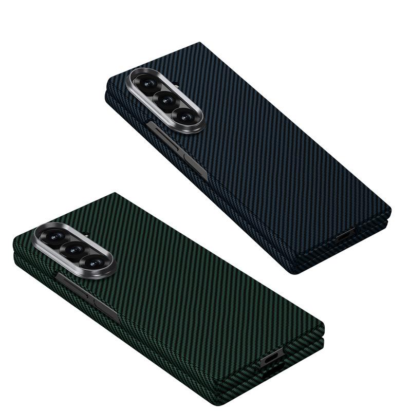 Подходит для чехла для мобильного телефона Samsung Z Fold7, чехол с рисунком из кевларового углеродного волокна, ультратонкий чехол-пленка Fold7, противоударный жесткий чехол