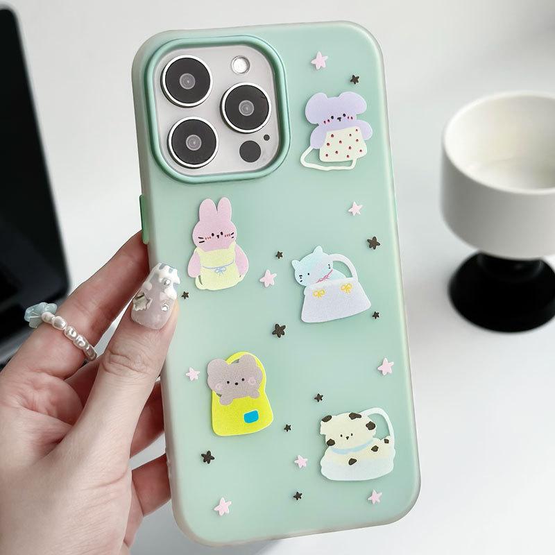 Zhitai Cartoon Jelly Skin Case for iPhone 11-15, Compatible with 14 Pro Max