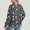 Women's Casual And Fashionable Christmas Print Long-Sleeved Top