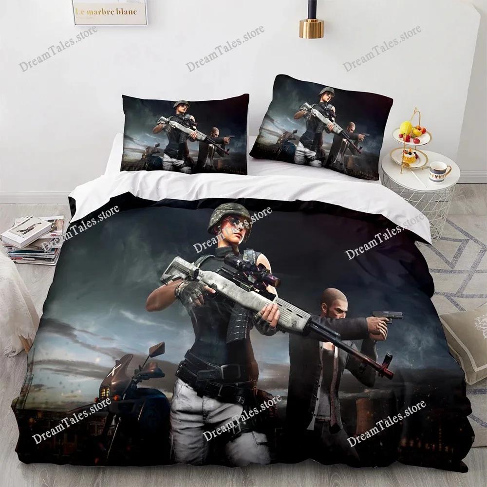 Новый комплект постельного белья PUBG Односпальный Полуторный Двуспальный Евро Евро-Макси Размер Комплект для кровати Взрослый Детская спальня Комплекты с пододеяльником 3D Печать Комплект простыней