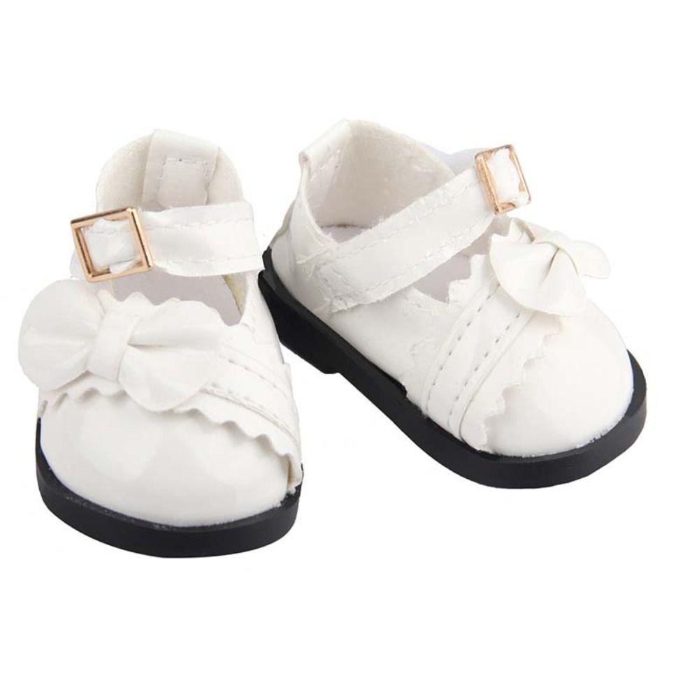 Boots Shoes PU Leather Bow Shoes Doll Shoes Doll Shoes Boots Doll Leather Shoes Clay Dolls