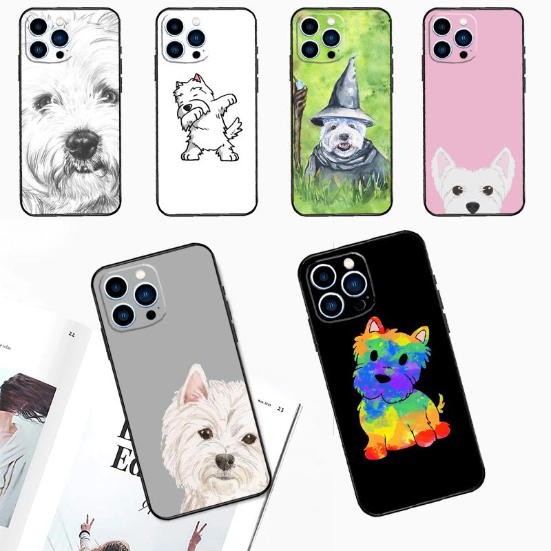 Cartoon Westie Dog For Realme GT7 Pro 15 13 10 11 12 14 Pro Plus C55 C71 C75 C67 C63 C61 C53 C35 C65 GT6 Case
