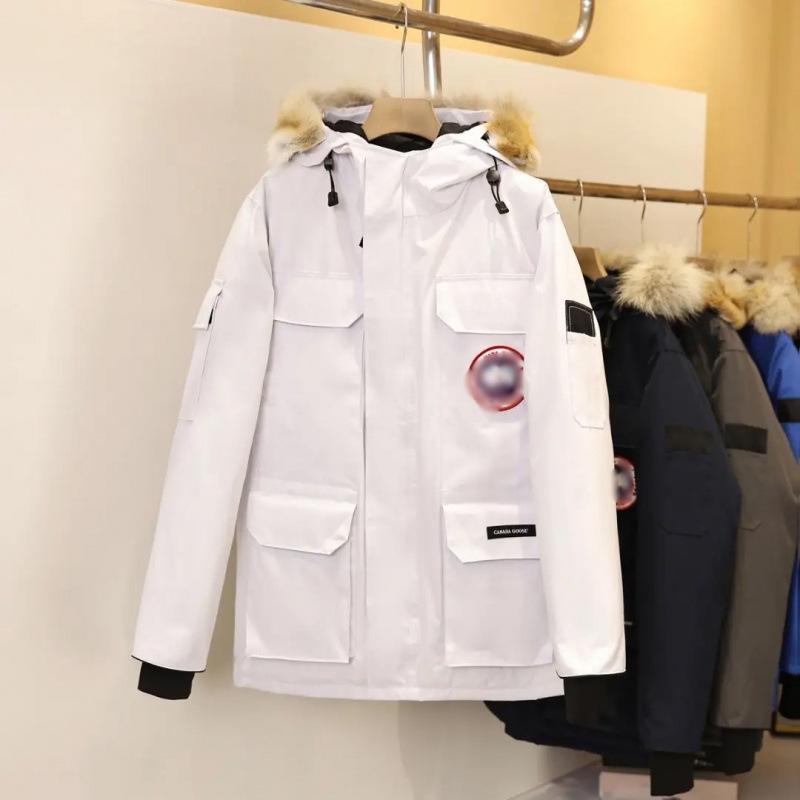 Мужская длинная экспедиционная куртка на гусином пуху - Модель 08, Ниже колена, Утепленная для холодной погоды