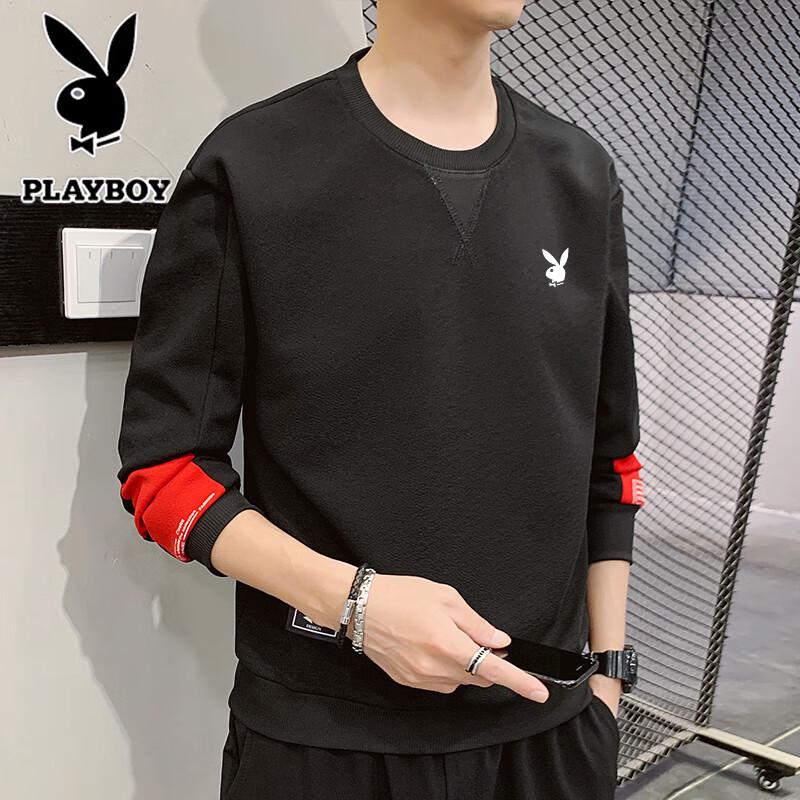 PLAYBOY Мужской повседневный свитшот с длинным рукавом и круглым вырезом