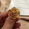 NEW Ethiopian Olive Leaf Ring for Women/Girls Gold Color Charm Party Jewelry African Arab Items
