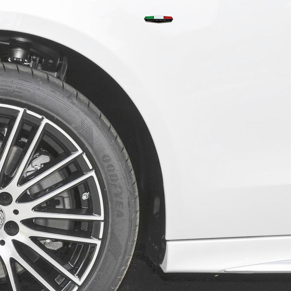 Limited Edition Italy National flag Aluminium Adhesive Emblem Rear Trunk Badge Fender Sticker Body Decal car emblem