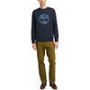 Timberland Мужской свитшот с круглым вырезом, свободный, дышащий, пуловер с длинным рукавом, для улицы A6K47-433