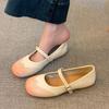 Fashion Ballet Shoes Single Shoes Women's Spring Carved Brock Mary Jane Shoes Retro Style Flat French Small Leather Shoes