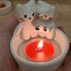 Scented Light Holder Cartoon Kitten Candle Holder Resin Cat Aromatherapy Candle Holder