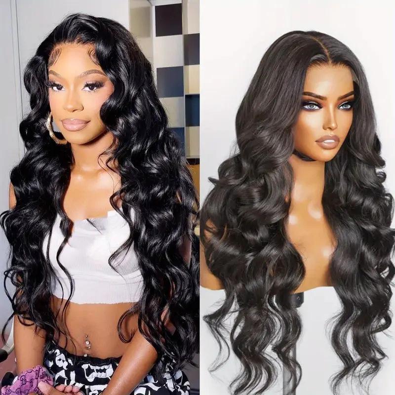 Front lace wig, female medium highlights, gradual change, big waves, long curly hair, fluffy, natural, super beautiful, fashionable full head cover
