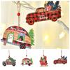 Hanging Christmas Wooden Car Pendant Handmade Christmas Decoration  Christmas Tree