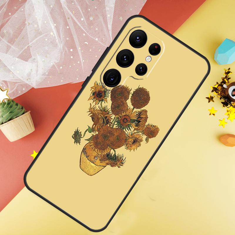Sunflower Phone Case For Samsung Galaxy S25 S26 Ultra S21 S20 S22 S23 Ultra S10 Plus S24 FE Cover Coque