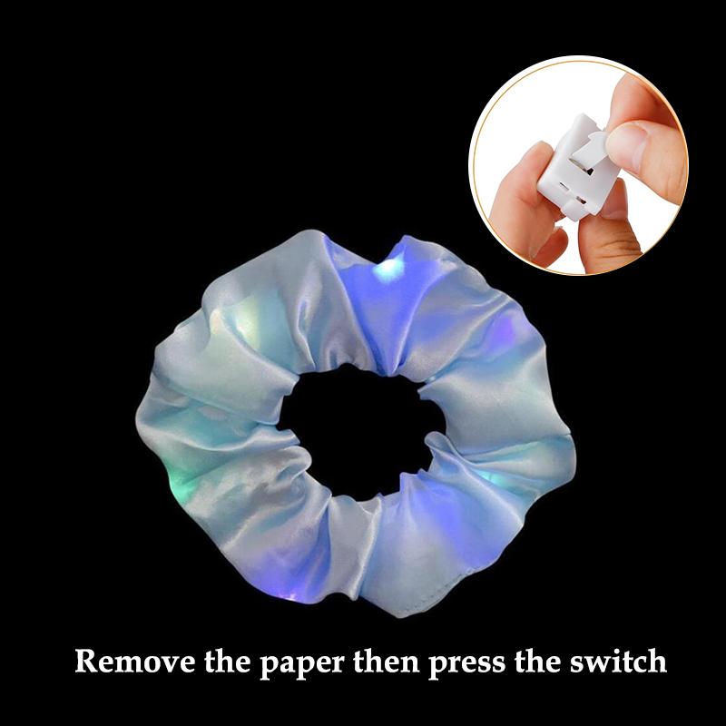 1/10 шт. Светящиеся резинки для волос LED Scrunchy Светящиеся резинки для волос Световые ободки Свадебные, Дни рождения, Подарки, Головные уборы, Аксессуары для волос