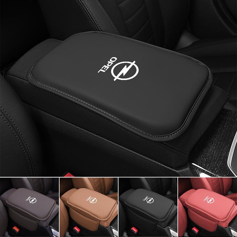 Leather Car Armrest Box Mats Auto Center Console Cover For Opel Corsa D Astra G H J K F Mokka C Zafira B Antara Corsa Accessorie FB3