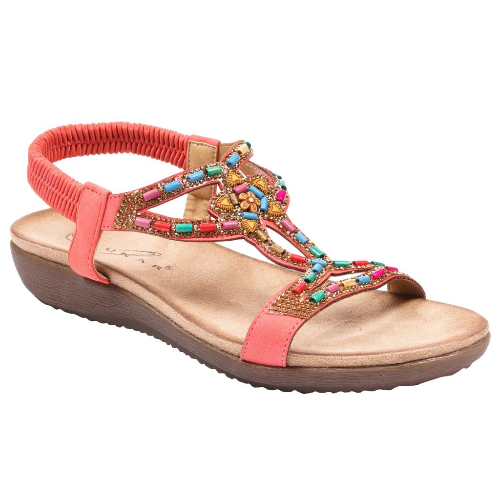 Lunar Womens/Ladies Mariella Beaded Sandals