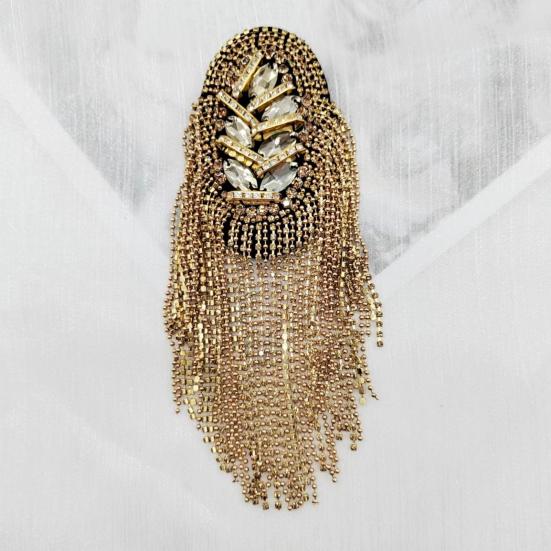 Кисточки на плечо, эполет, кисточки из бисера, цепочка со стразами, аксессуары для одежды «сделай сам», мужские и женские плечевые доски