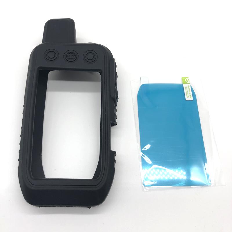 Silicone Protect Case + Flexible Glass Screen Protector Film for Garmin Alpha 200i 200 300i 300 Handheld GPS Dog Trainer Case 7