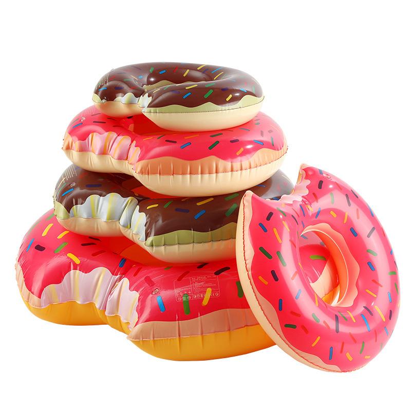Inflatable Donut Swimming Ring Safe Pool Float Summer Outdoor Activitives Party Eco-Friendly Cute Kids Adult Swimming Circle