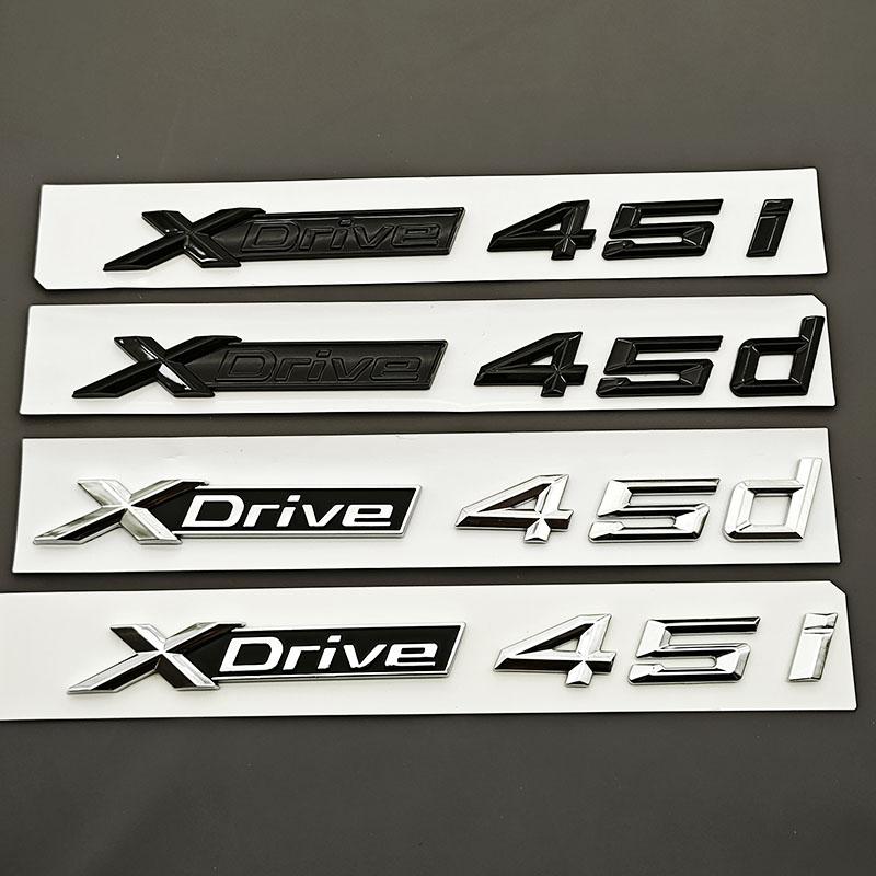 3D ABS Car Letters Logo XDrive 45i 45d Rear Trunk Badge Side Fender Emblem Decals For BMW X5 X6 X7 Q5 Q7 A7 A8 Accessories