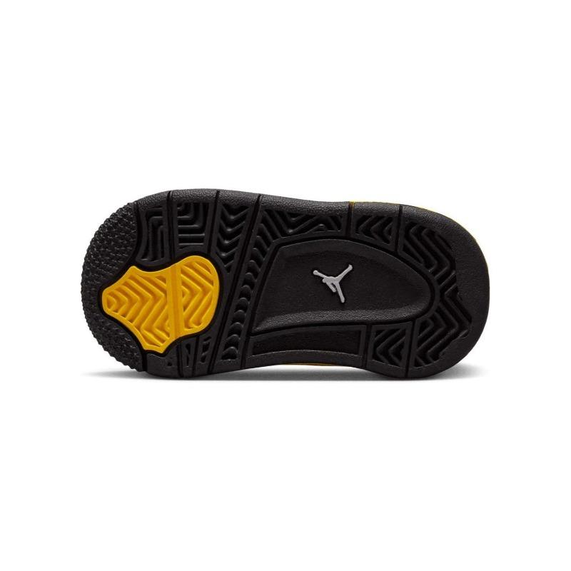 Air Jordan 4 "Thunder" 2023 TD toddler mid-top shoes black/yellow BQ7670-017
