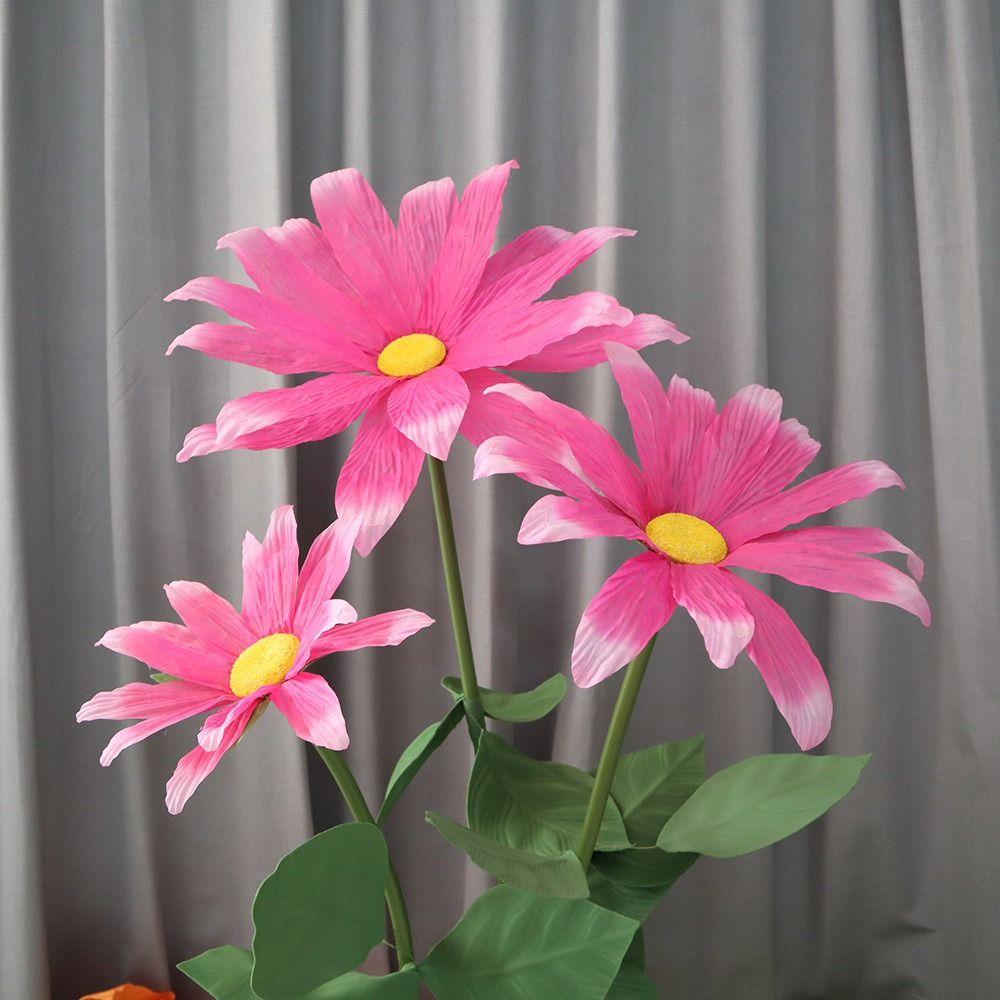 Giant Simulation Daisy 50cm Fake Flowers Welcome Flower Wedding Party Background Wall Decoration