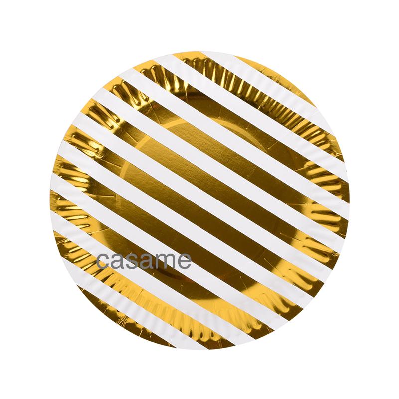 10 шт. в 1 партии. Наборы одноразовой посуды в розовую синюю полоску и горошек. Бумажные стаканчики, тарелки, трубочки, вилки. Одноразовые наборы. Украшения для свадьбы, дня рождения и вечеринки.