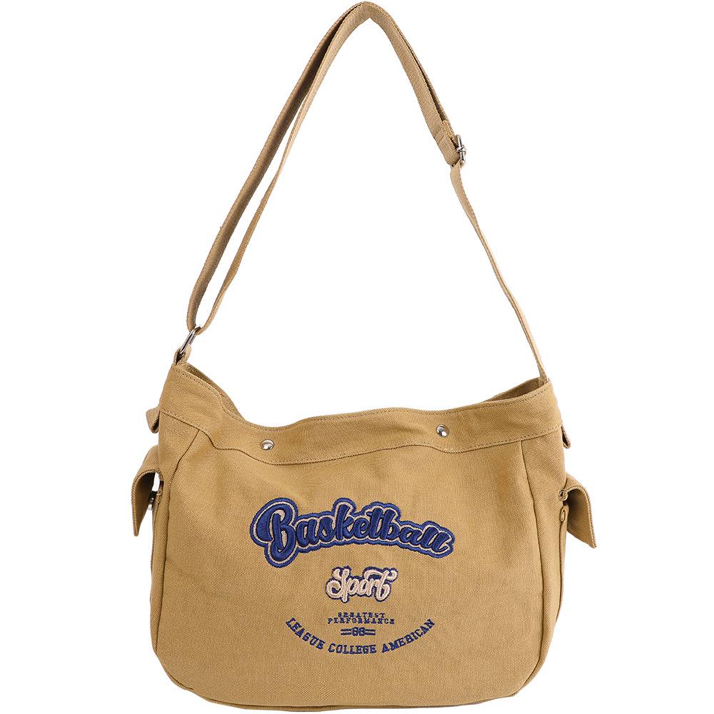 Корейская модная холщовая сумка-мессенджер: Большая вместимость для женщин и мужчин, спортивный стиль