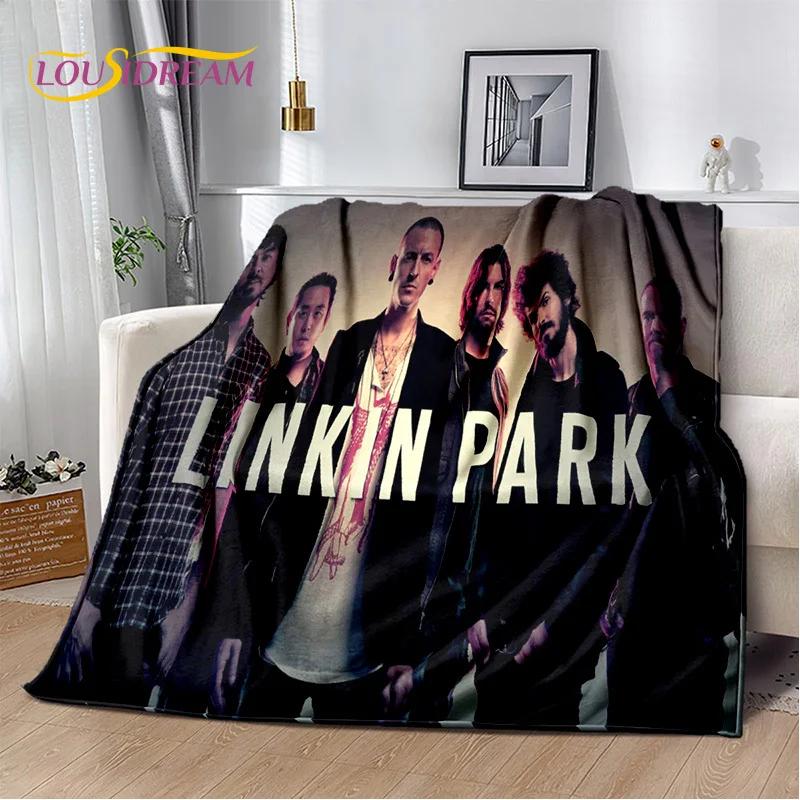 Retro Rock Band 3D L-Linkin Park Soft Flannel Blanket for Beds Bedroom Sofa Picnic,Throw Blanket for Cover Outdoors Leisure Gift