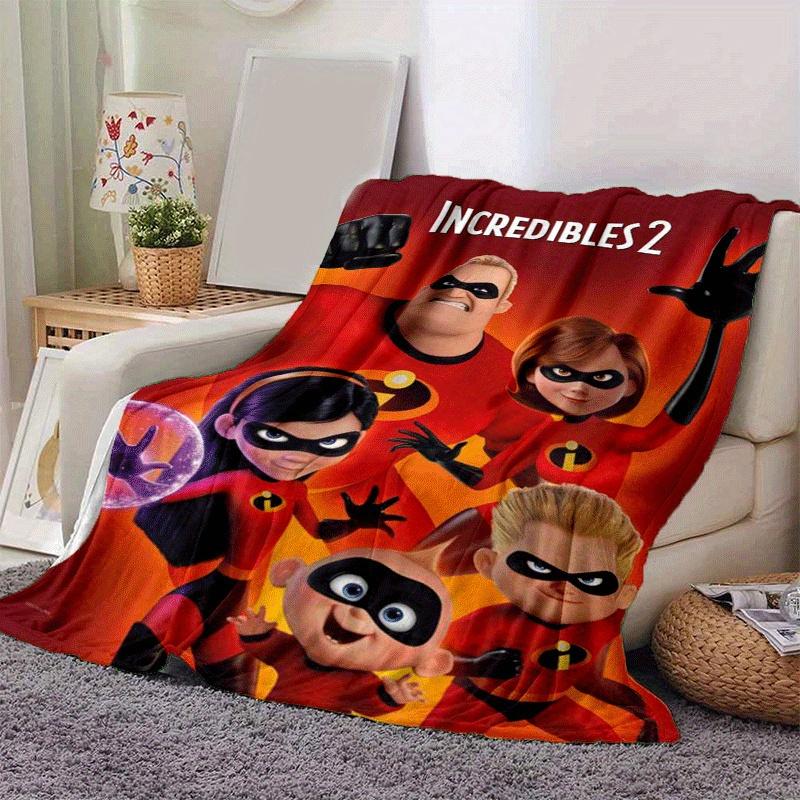 1pc The Increibles Printing Blanket - Soft, All-Season Throw for Living Room, Beroom,Personalize Gift with Aorable Cartoon esign