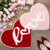 Домашний декор Коврик придверный День святого Валентина Ковер в форме двойного сердца Декор Нескользящий коврик Придверный коврик Коврик для душа Принадлежности Декоративный