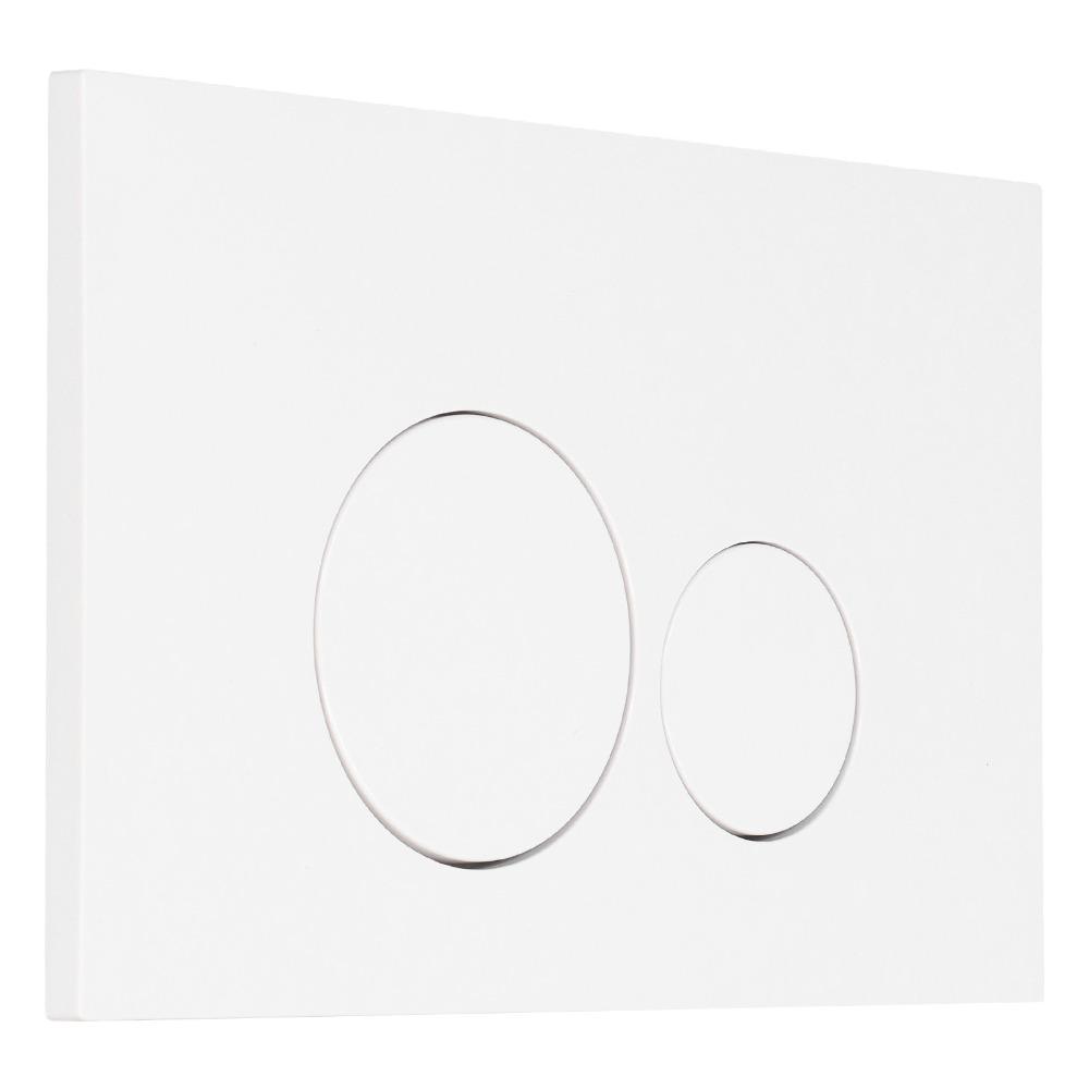 Wall Mounted Flush Button Panel White Water Tank Panel Durable Flush Actuator Plate Home