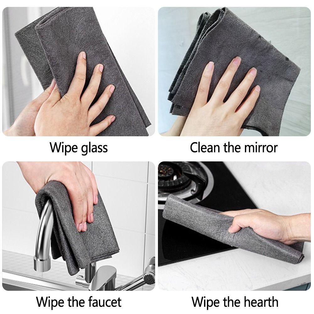Водяной след Протирка Зеркало Толстая Салфетка для посуды Волшебная Ткань Без разводов Ткани для чистки стекла Полировочная тряпка для автомобиля