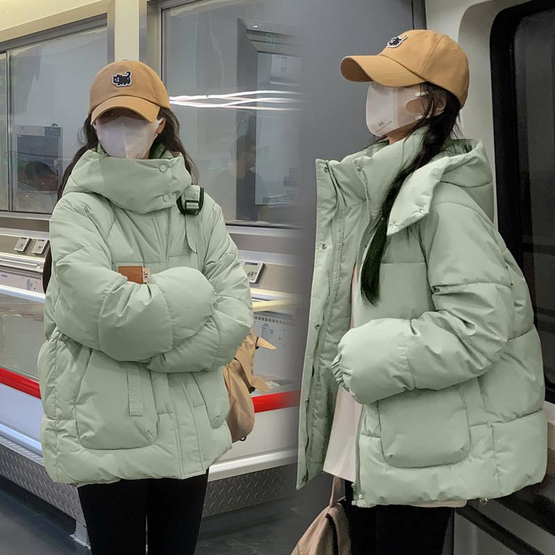 Новое зимнее пальто из хлопка в стиле колледжа для женщин, короткая свободная хлопковая куртка в корейском стиле с капюшоном, студенческое хлопковое пальто, куртка, топ