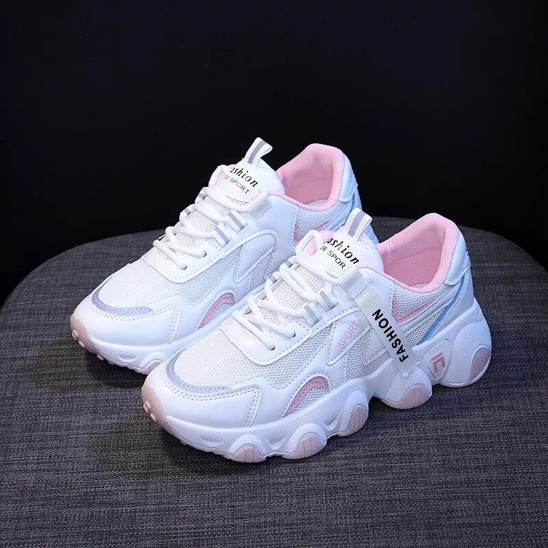 Zapatillas Mujer кроссовки модные сетчатые кроссовки на платформе кожаная обувь дышащая Socofy повседневная спортивная обувь женская обувь на плоской подошве