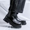 Ботинки «Челси» Мужские высокие ботинки на британской платформе с увеличенным голенищем Ботинки-сигареты Зимние локомотивные ботинки 14703-R